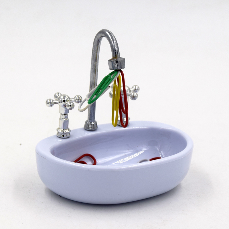 KAFKA创意实用办公用品 洗手池水槽回形针收纳盆 回形针座详情图3