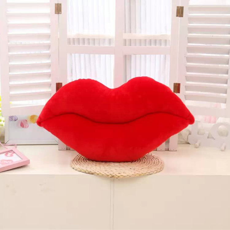 Plush toy red lip pillow, sexy big lip cushion, cute, creative and novel kiss home pillow decoration Application Scenario
