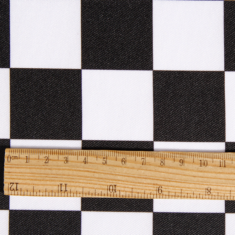 Customer projects using Black and White Check Polyester Fabric