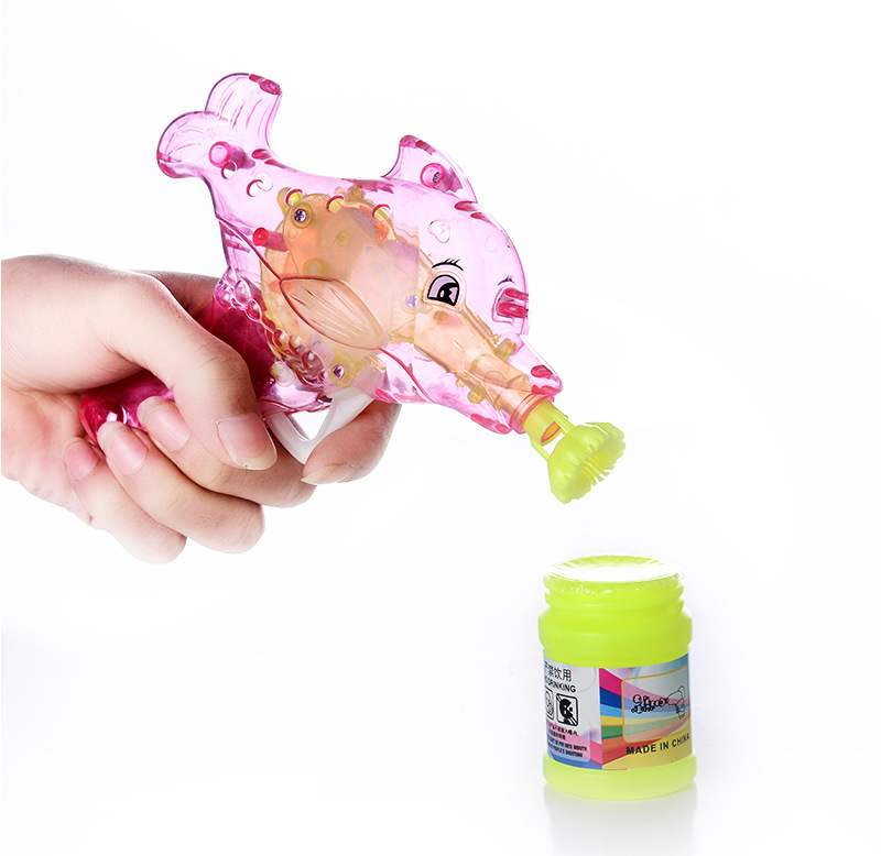 Cross-border children's handheld inertial light dolphin bubble machine, a popular online bestseller, direct sales from the manufacturer for street stalls details Picture