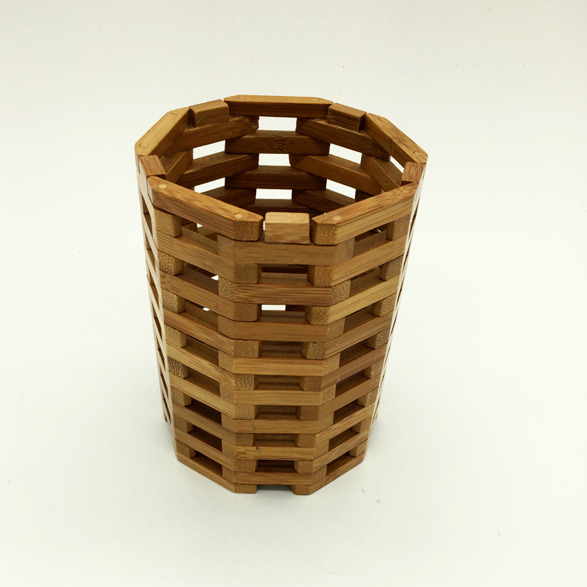 Natural Bamboo Drain Chopsticks Container Korean Creative Bamboo Chopsticks Container Bamboo Container Kitchen Bamboo Container Pen Container Manufacturer Direct Sales Specification drawing