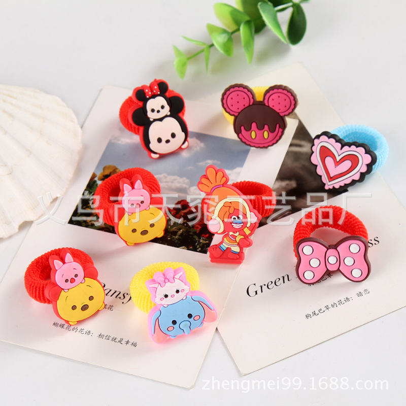 Cross-border best-selling animal and plant cartoon silicone PVC adjustable ring rings for children are available for wholesale from the manufacturer details Picture