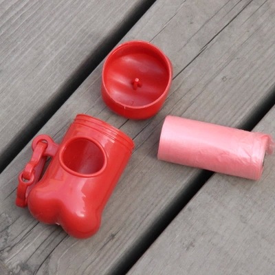 Pet supplies, pet plastic garbage bags with bone-shaped toilet picks, one bone per bag, wholesale of pet cleaning supplies details Picture
