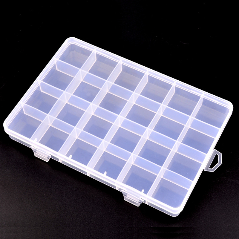 Nail art accessory storage box, 24-compartment transparent color accessory storage box, nail art shop tools shanilak details Picture