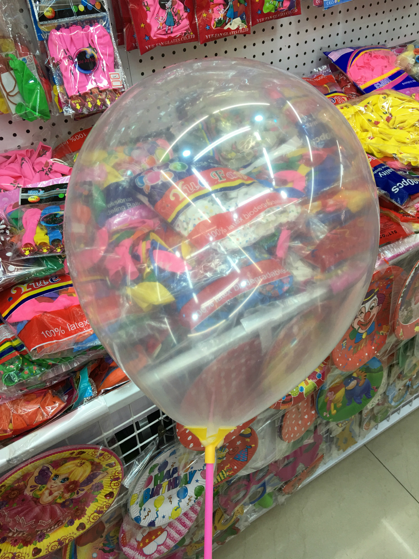 [Yuefan] Factory Direct Sales 12 Inches 2.5G Transparent Thickened Round Ball Crystal White Transparent Ball Specification drawing