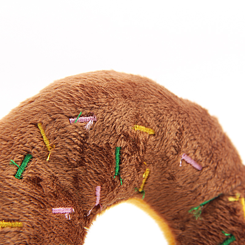 宠物毛绒玩具卡通圆形毛绒公仔 创意甜甜圈毛绒玩具现货批发详情图2