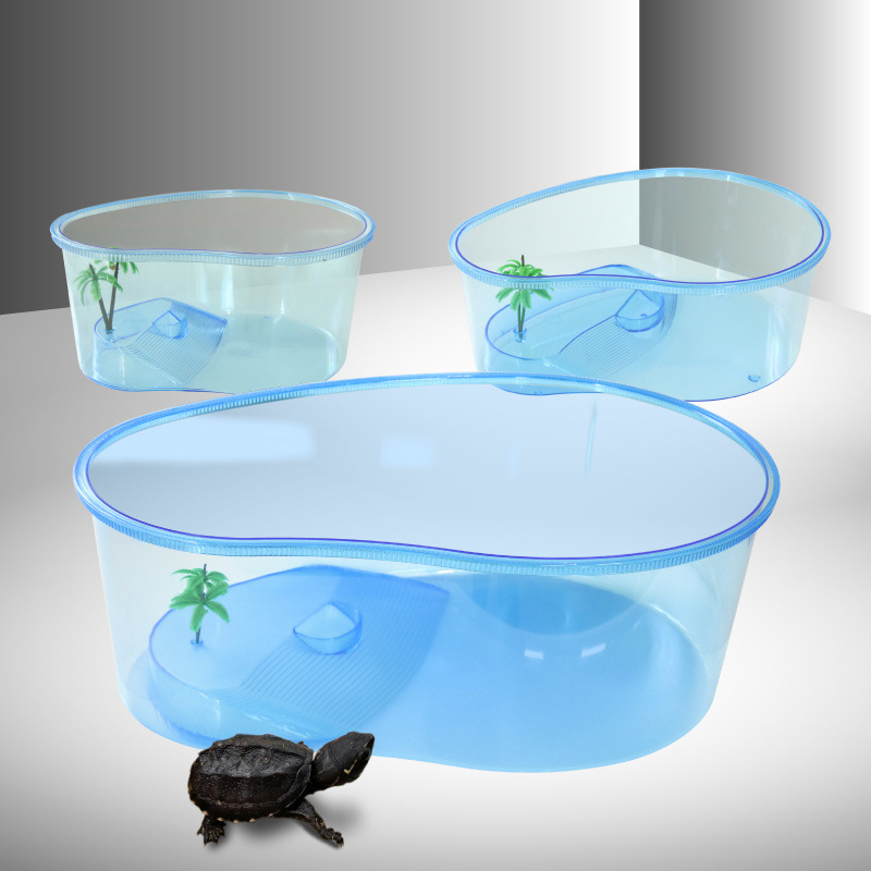 宝杰鱼缸水族箱小型塑料乌龟缸带晒台透明大号生态金鱼缸厂家批发