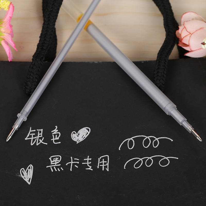 2017厂家生产和全针笔芯新款银灰普通芯 爆款 精美替芯耐用