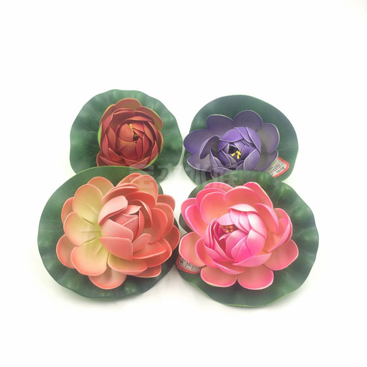 Fish tank aquarium decoration performance props trumpet simulation lotus lotus water lily simulation flower fake flowers floating on the water full figure