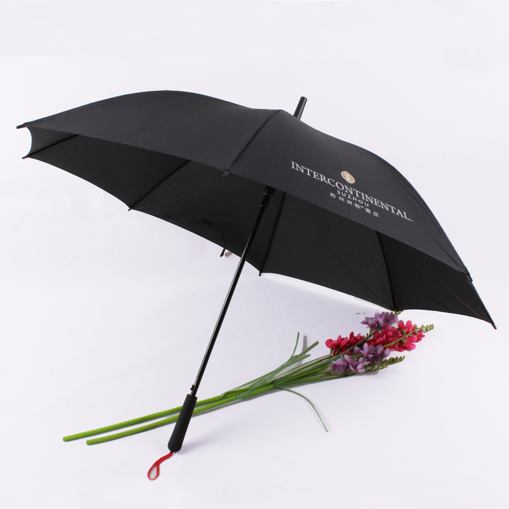 五星酒店广告伞 加大黑色伞双骨伞  酒店礼品伞 迎宾伞批发订做