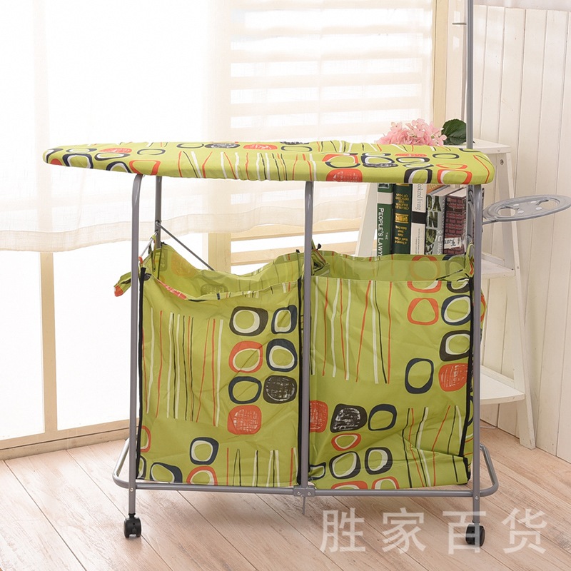 New multi-functional ironing board laundry basket Environmentally friendly home storage basket Foldable double lattice Oxford cloth laundry basket details Picture