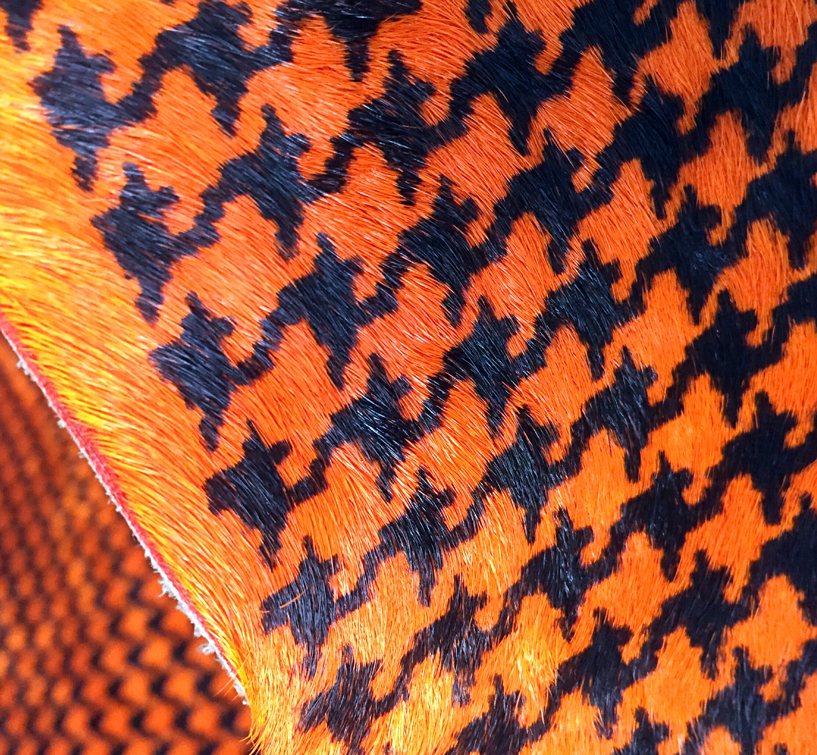 Yiwu genuine horsehair, genuine cowhide, printed horsehair, thousand-bird pattern horsehair, colored horsehair