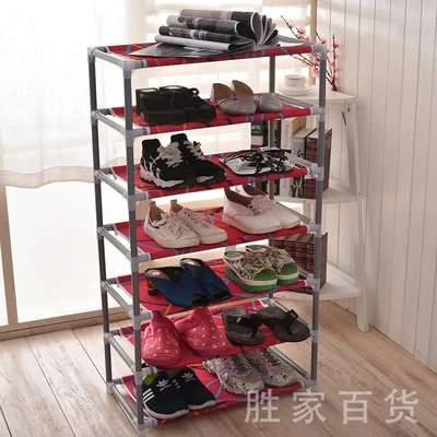 Factory direct thickened multi-layer shoe rack stainless steel shoe rack simple combination shoe rack home dormitory shoe cabinet thumbnail