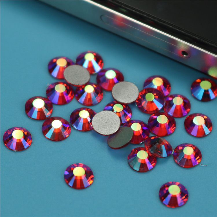 Orange Red Ab Color Flat Bottom Diamond Magic Diamond Glass Flat Bottom Diamond Mobile Phone Shell Beauty Accessories Diy Manufacturers Wholesale Application Scenario