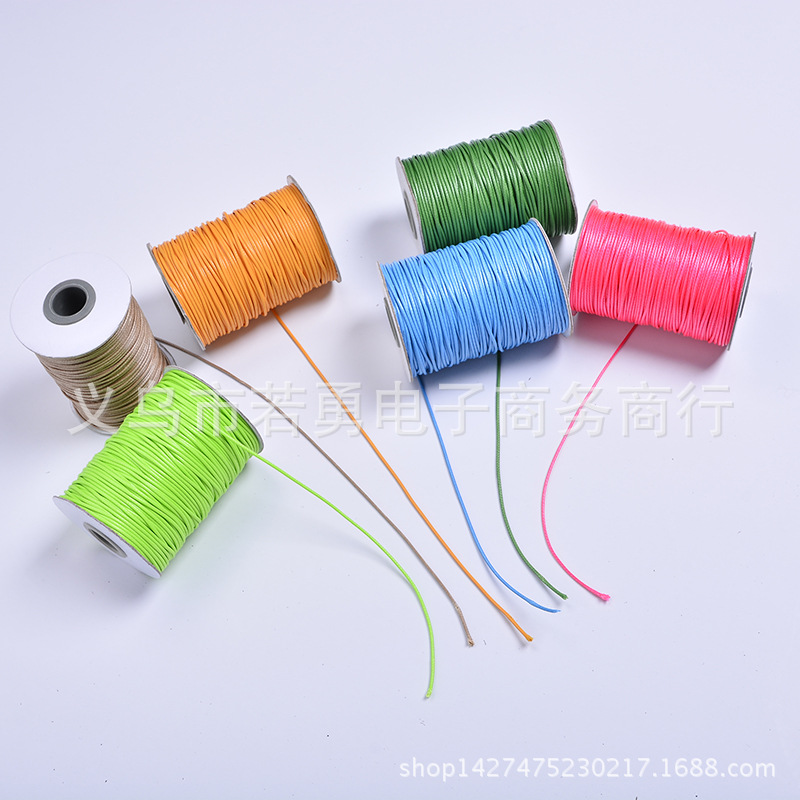 1.5mm  200码韩国圆蜡线 DIY蜡绳彩色涤纶  编织腊绳现货  160米