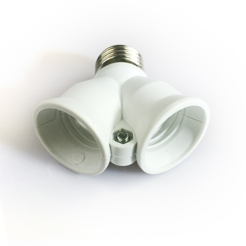 Converter, lamp head, lamp socket, switch, revolving lamp, table lamp, led energy-saving lamp, plug e27 to 2E27 Specification image