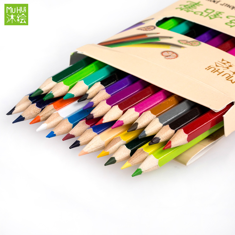 厂家直销创意卡通盒装彩色铅笔12色18色24色36色彩铅学生绘画套装详情图4