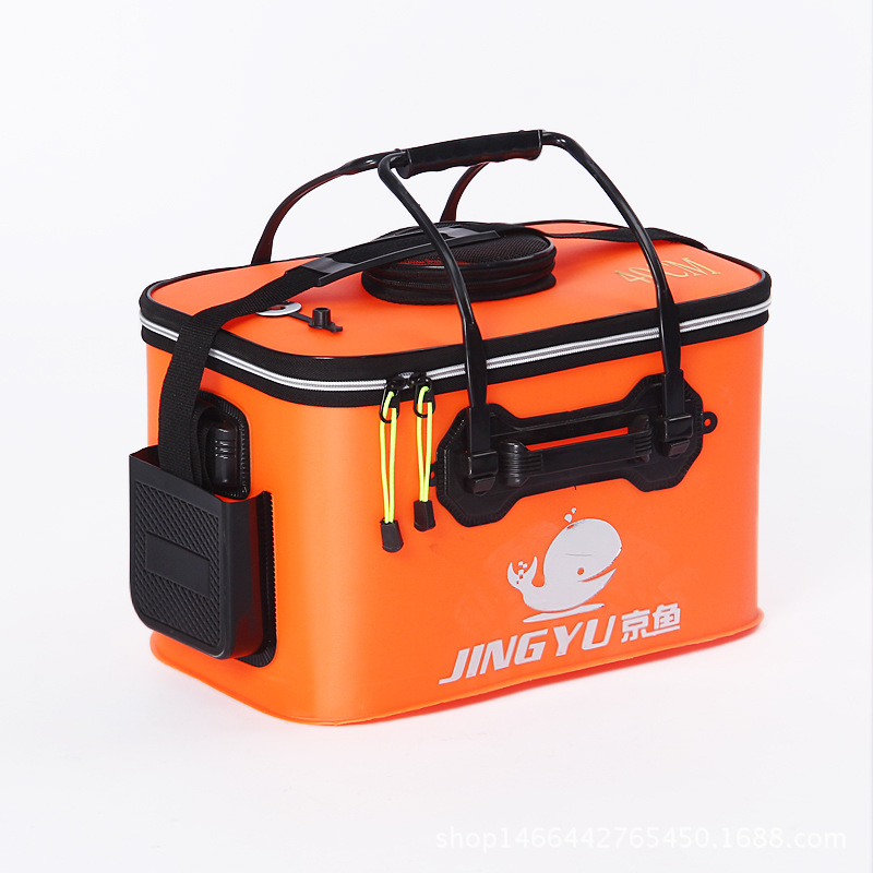 Wholesale eva folding thickened fishing buckets, fish protection buckets, multi-purpose fishing boxes, fishing gear, live fish buckets for fishing details Picture