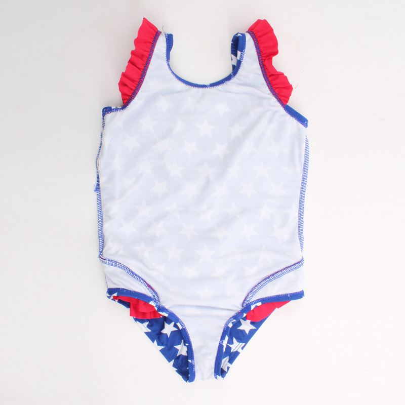 Baby Swimsuit Nylon Laika Children American Flag 12345 Year Old Baby Swimming Body Wholesale Specification drawing
