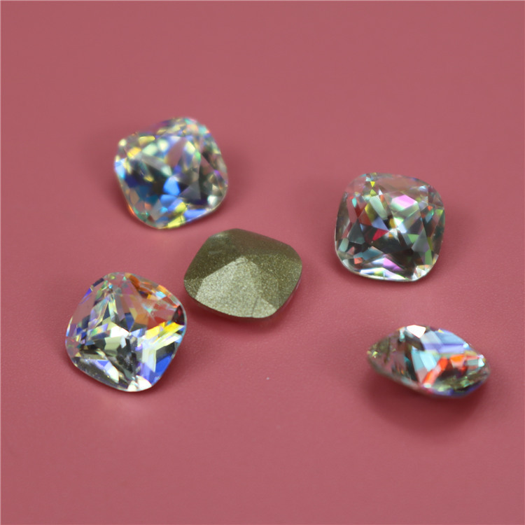 Spot K9 Material Tip Bottom Fat Square Shaped Shaped Diamond Ab Color Clothing Jewelry Jewelry Necklace Diy Clothing Accessories details Picture