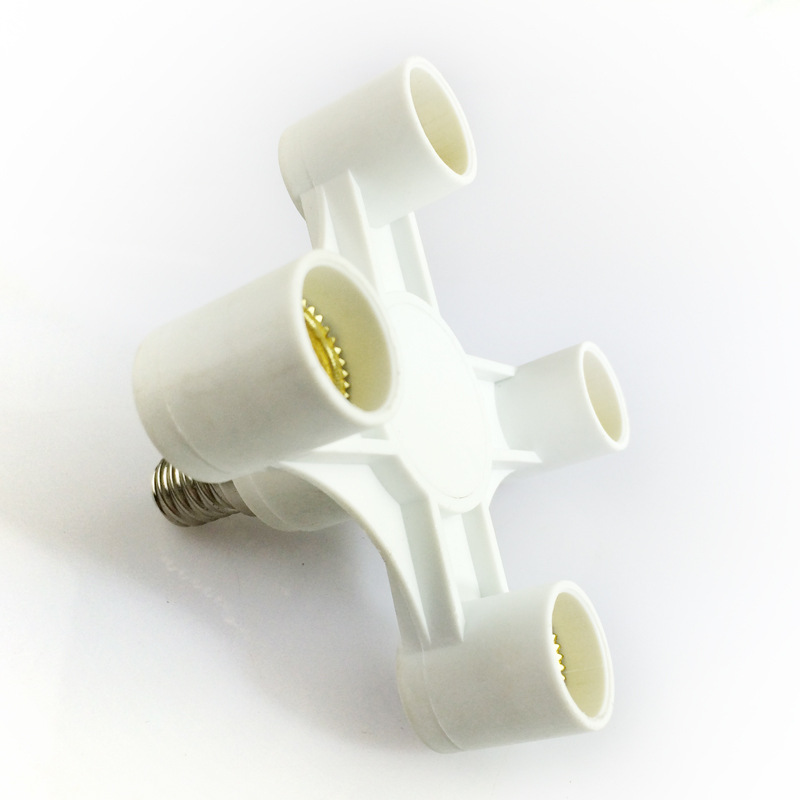 Enhance the light source lamp holder, E14/E27 to 4E14 lamp holder, 1:4 Specification image