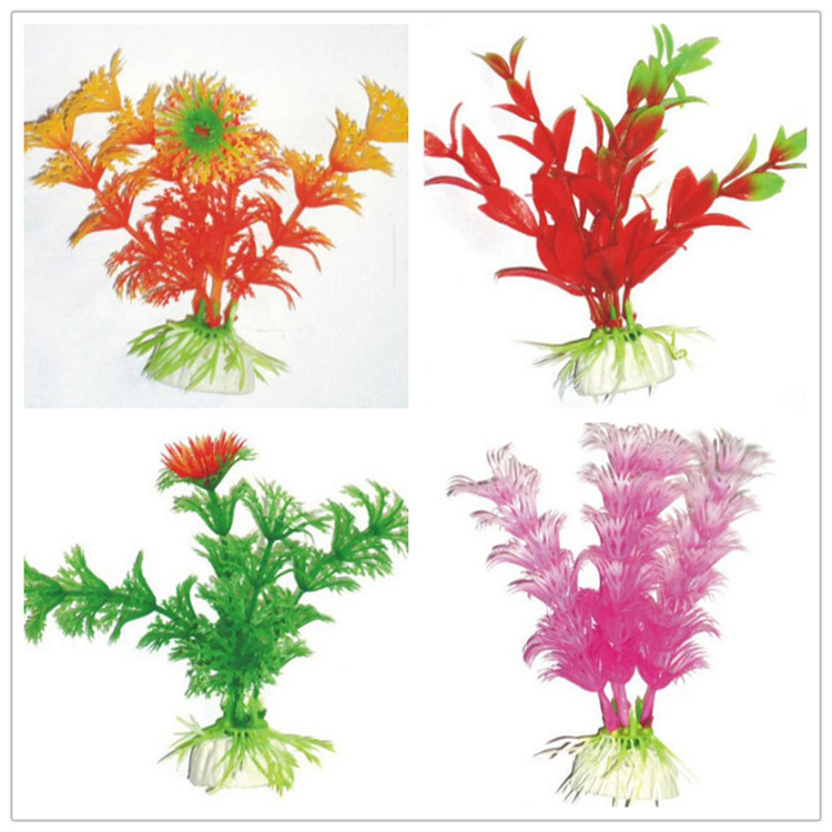批发仿真塑料小号水草 水族箱装饰塑料草 宝杰外贸出口塑料小草