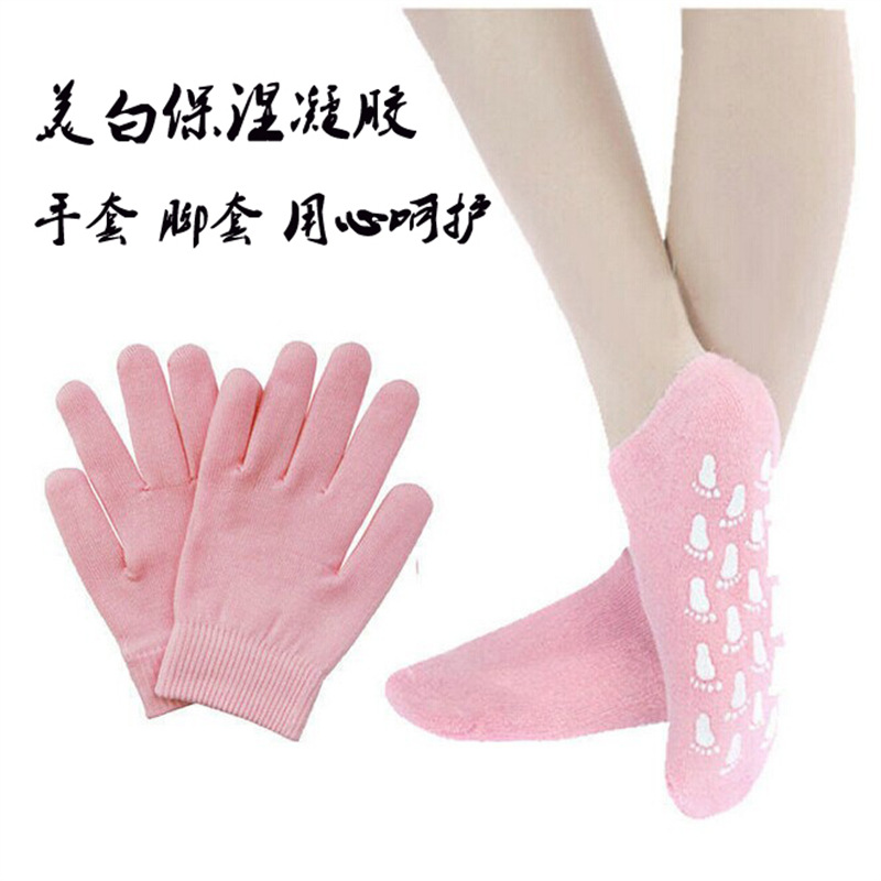 Wholesale SPA essential oil gel leg cover foot cover hand cover whitening moisturizing gloves cotton foot film foot cover