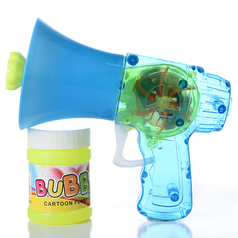 Direct sales and wholesale from the manufacturer of cross-border best-selling children's inertial handheld horn bubble guns and automatic lighting street stalls Application Scenario