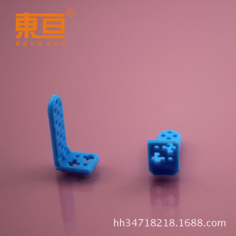 1512302AB blue plastic corner codes, plastic right-angle fixed plates, technology model parts, toy accessories Specification image