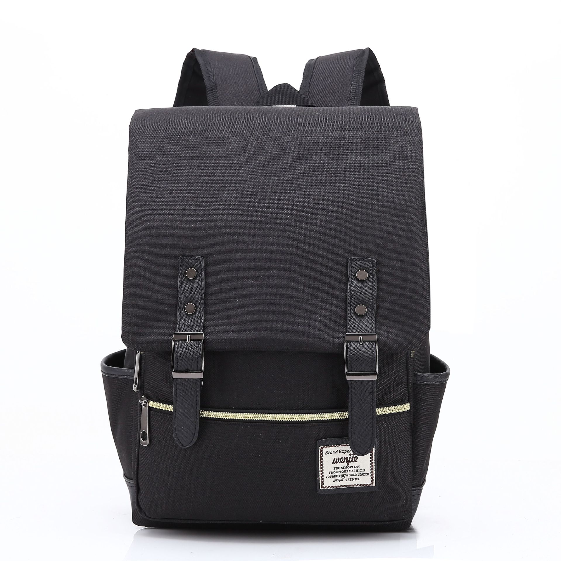 Wholesale of new personalized retro men's and women's outdoor canvas large travel backpacks and fashionable backpacks, one-piece consignment Specification image