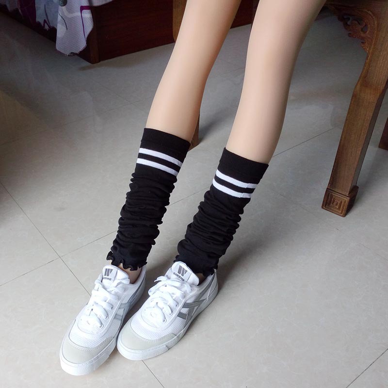 Spring and summer ultra-thin transparent sun protection thigh-high socks, knee-length knitted yoga, dance, cycling socks, air-conditioned room warmth and leg protection Specification image