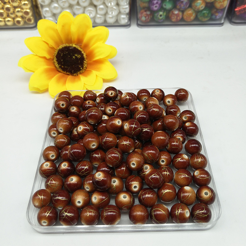DIY handcrafted beads, solid color beads, multi-color electroplated beads, plastic beads, acrylic beads details Picture