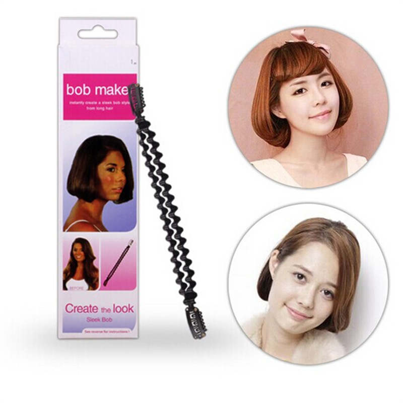 盘发梳 梳子 盘发器长发变短发盘头器diybobo波波头塑胶盘发工具