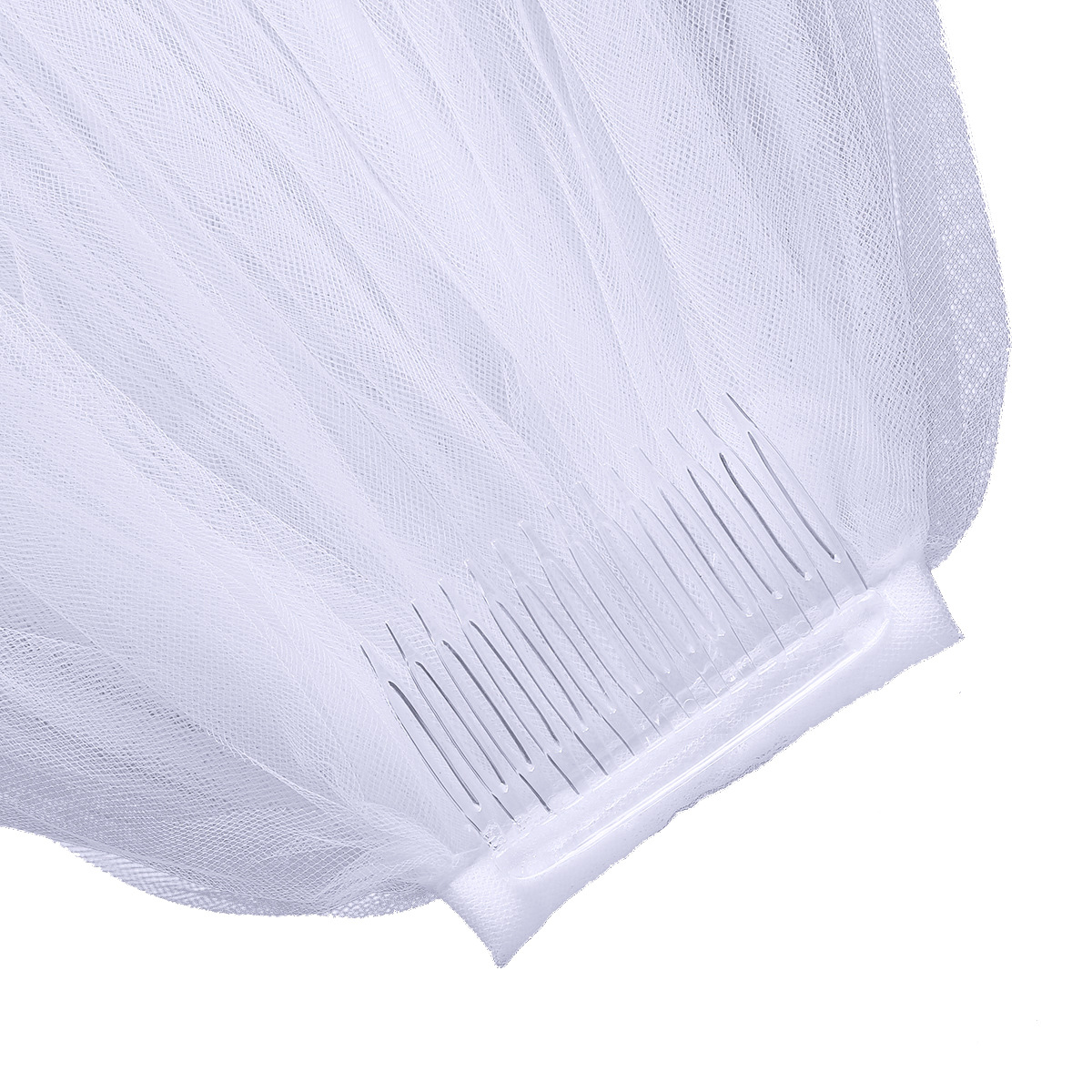 Factory direct supply hair comb plastic splice comb 14 teeth curved veil headdress comb transparent white black Item Picture