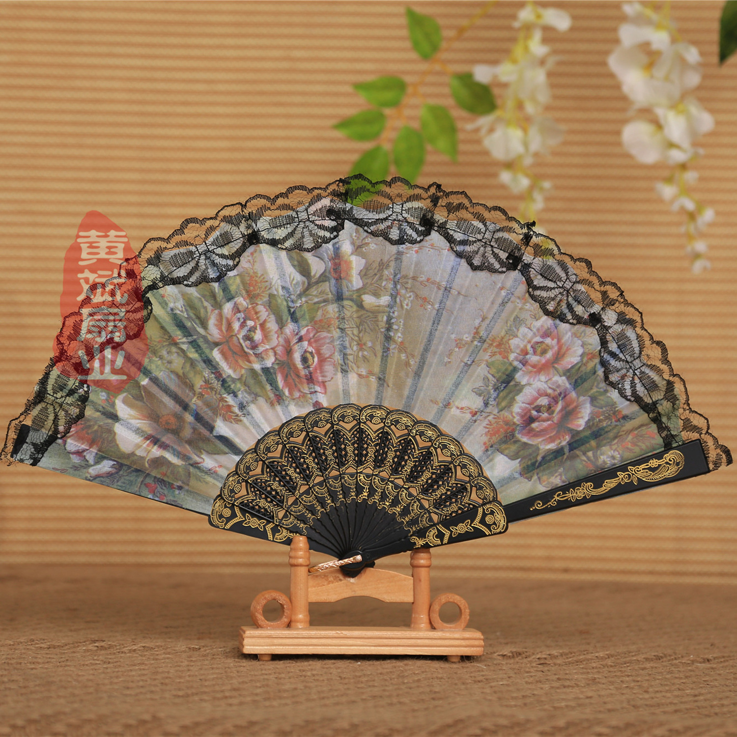 Wing Chun Fan Lace Fan * Ladies Dance Fan * Spanish European Lace Fan * Advertising Fan details Picture