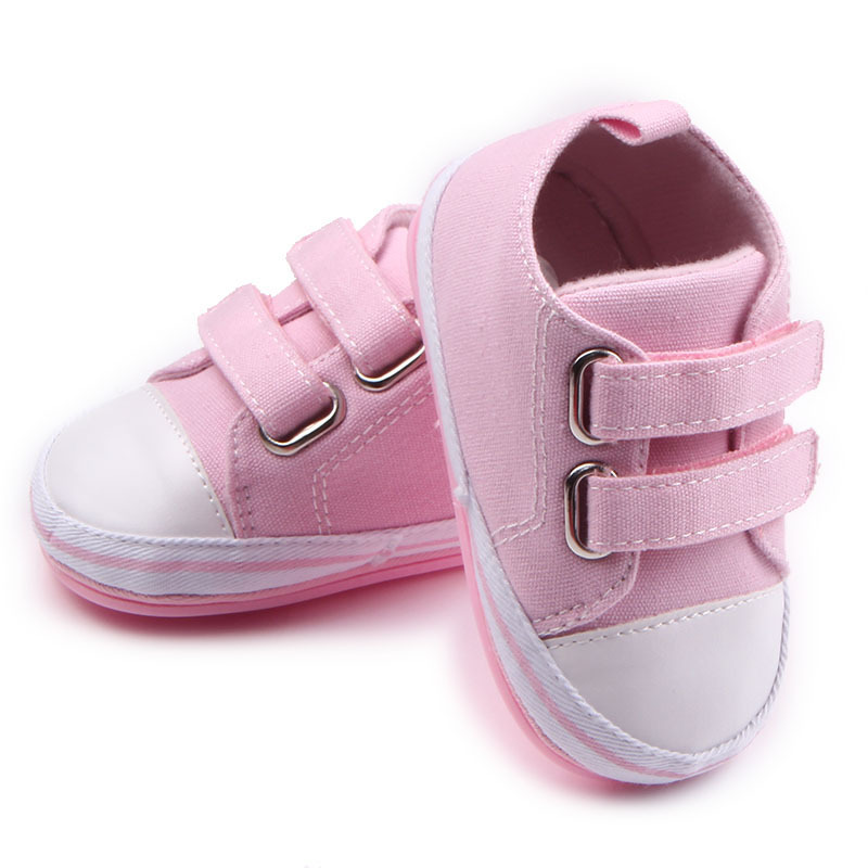 Autumn new double-row Velcro baby walking shoes, rubber-soled baby shoes for export DJ0644 details Picture