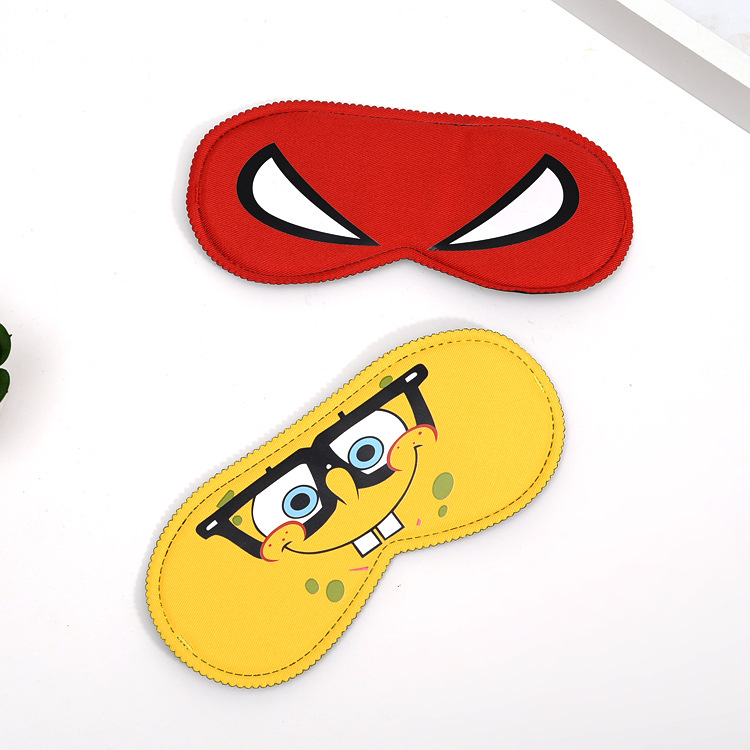 Cartoon Animation Cool Breathable Men's And Women's Sleep Eye Mask L Dark Sleep Eye Mask Cute Eye Bag Logo details Picture