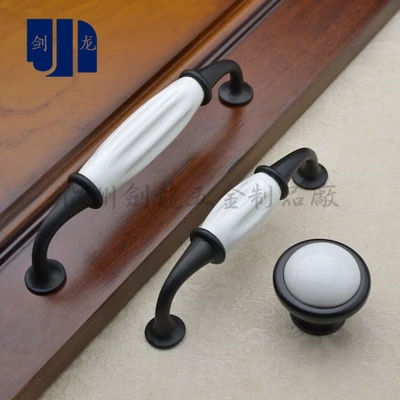 Hardware furniture new crack octagonal ceramic handle thumbnail