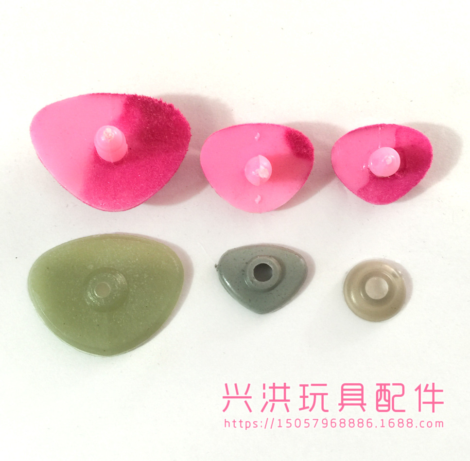 Plush Toy Nose Accessories Rose Red Triangle Flocking Nose Triangle Nose In A Variety Of Sizes And Colors details Picture