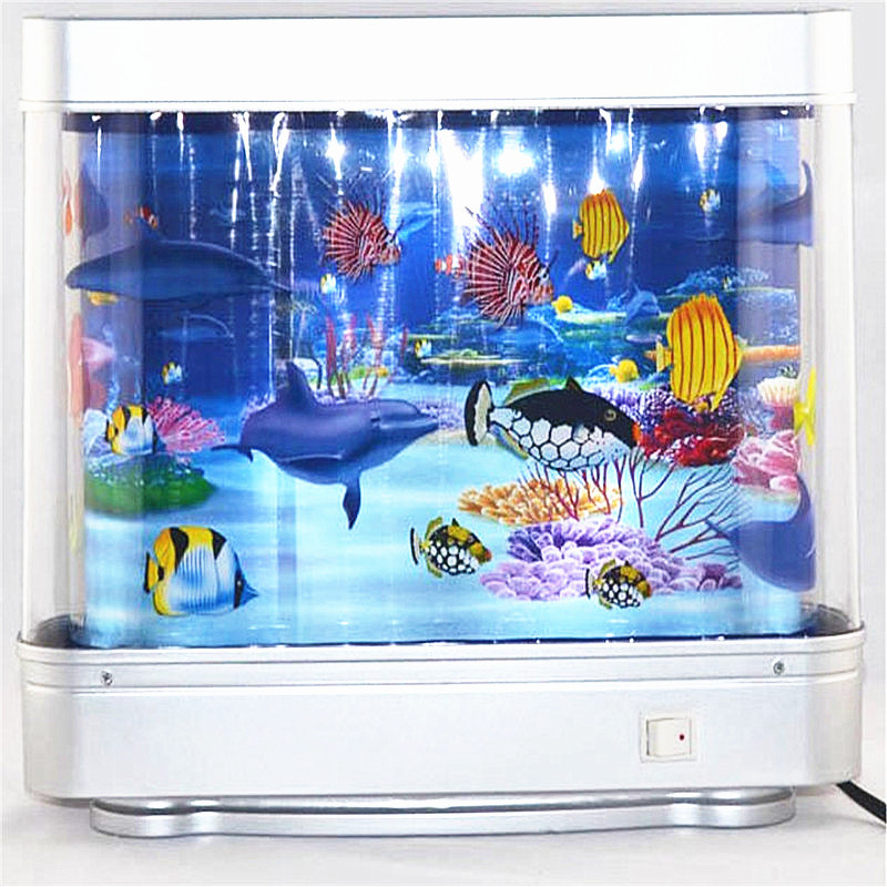 电子水母水族箱 水母水族箱 电子鱼缸 小夜灯 水族装饰灯