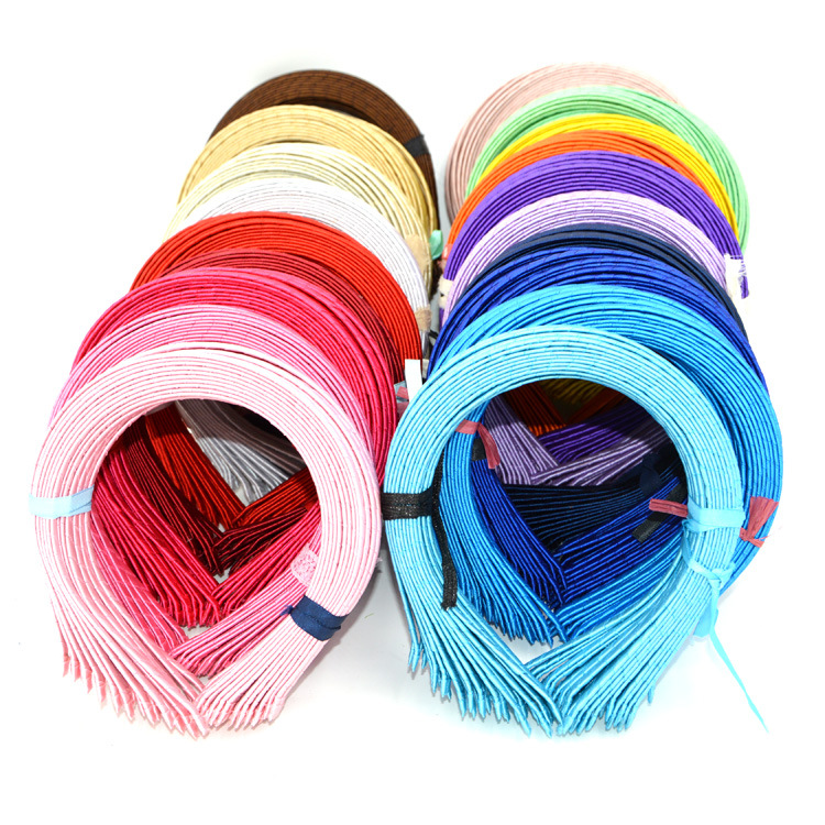 Multi-Color 5Mm Wrap Cloth Headband For Women Korean Version Of Color Wrap Cloth Headband Diy Hair Accessories Accessories Accessories Materials Wholesale
