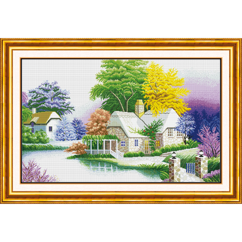 客厅批发十字绣diy材料包工艺品 悠然小居0160