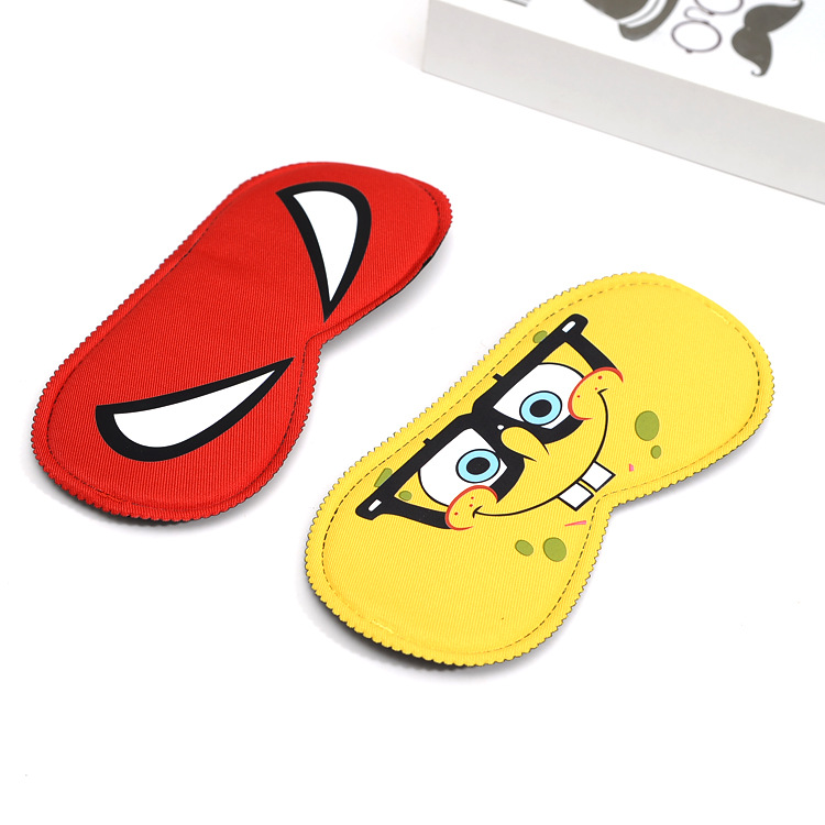 Cartoon Animation Cool Breathable Men's And Women's Sleep Eye Mask L Dark Sleep Eye Mask Cute Eye Bag Logo Specification drawing