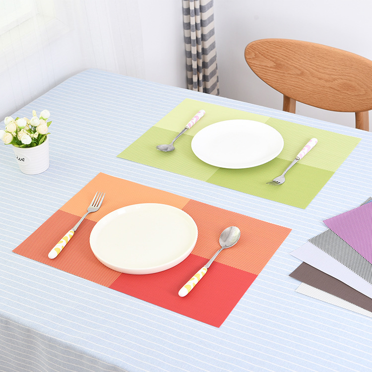 Wholesale E1210 rectangular Western placemats, pvc placemats, table MATS, plate MATS, waterproof and anti-slip bowl MATS