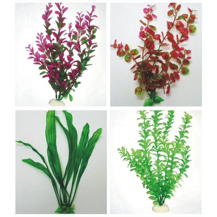 Fish tank simulation plastic trumpet aquarium decoration plastic grass can be customized foreign trade export plastic grass full figure