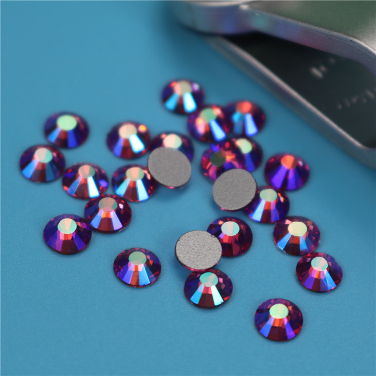 Big Red Ab Color Imitation Ao Diamond Flat Bottom Drill Diy Clothing Accessories Uniform Cut Glass Crystal Flat Bottom Drill Wholesale Specification drawing