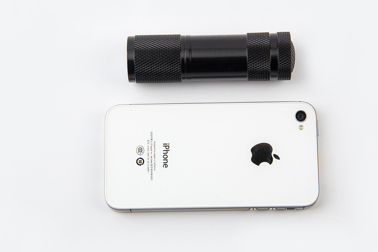 Patterned 9led flashlight, aluminum alloy mini high-intensity small hand flashlight, gift flashlight, white light for daily use Specification image