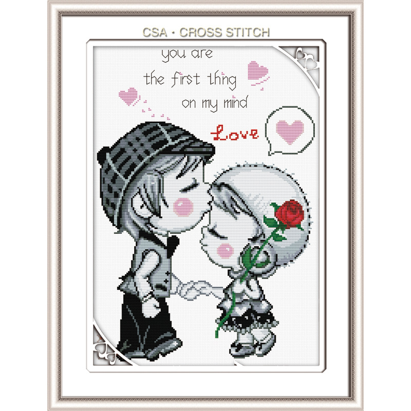 Wholesale handicrafts, new fabric, living room diy material package, cross-stitch, pure love