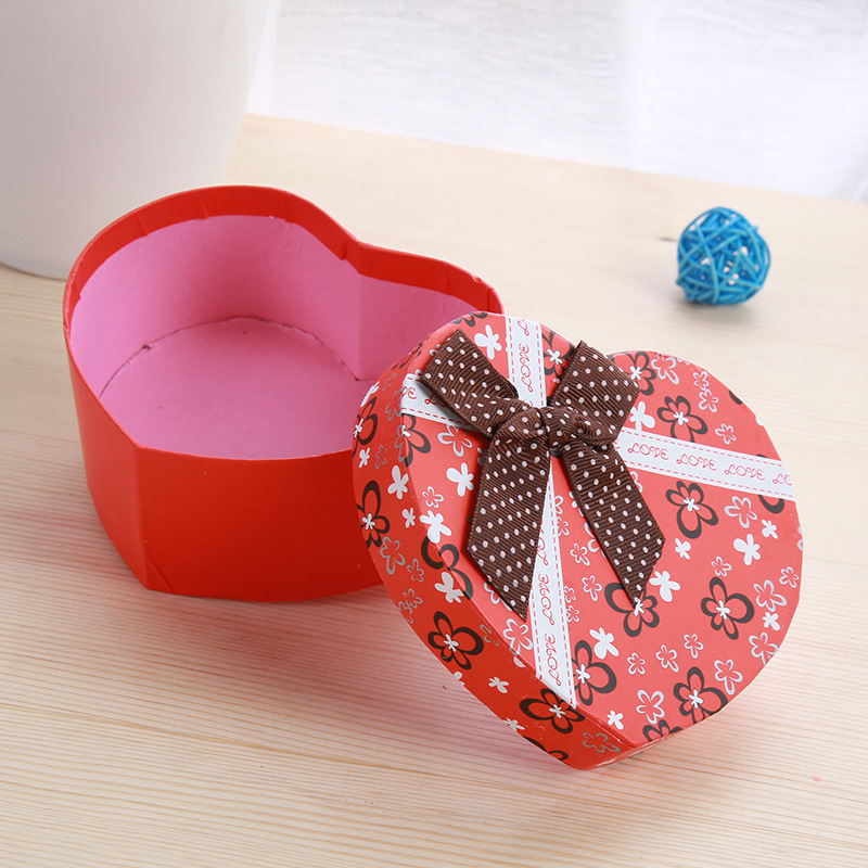 2022 New Heart-Shaped Creative Gift Box Lipstick Watch Jewelry Gift Box Wholesale Heaven And Earth Cover Packaging Box Specification drawing