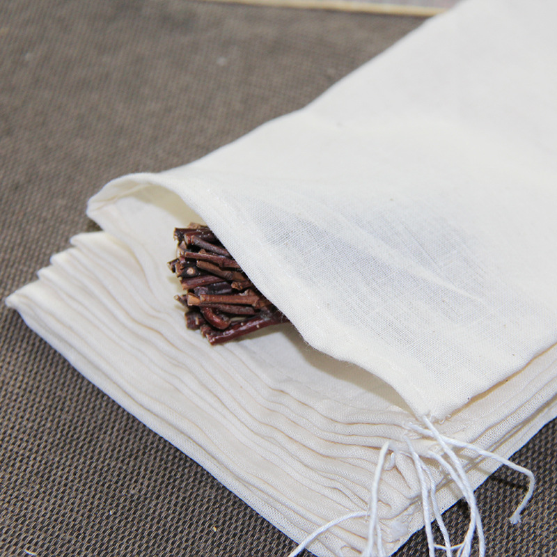 15*20Cm Pot Soup Stew Meat Mix Bag Spice Gauze Bag Pure Cotton Brine Bag Filter Bag Chinese Medicine Bag details Picture